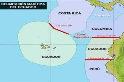 Ecuador, Costa Rica y Colombia definieron sus fronteras marítimas
