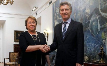 Macri y Bachelet refuerzan la amistad entre Chile y Argentina