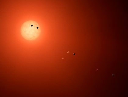 Descubren un sistema extrasolar con 7 planetas de tamaño similar a la Tierra