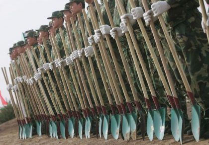 China destina militares a su plan de reforestación