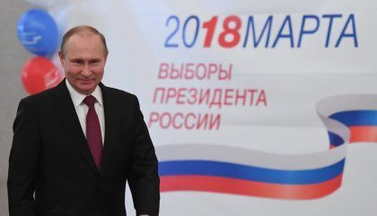 Putin, reelecto en Rusia con el 76% de los votos