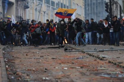 En Ecuador se declara el estado de excepción ante las protestas masivas