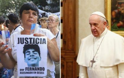 El Papa llamó a los padres del joven asesinado en Villa Gesell